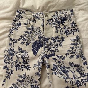 Reformation Cynthia High Rise Jeans in Toile, Limited Edition Print